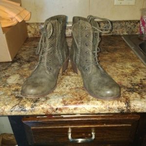 Olive Green Roxy Booties